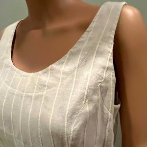 Vintage Linen blend shift dress by Excursion in classic beige/cream Circa 1980’s